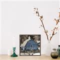 Picture of Blue Barn  _GroupedProduct_Square_Photography _GroupedProduct_Square_Canvas_Framed_