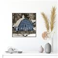 Picture of Blue Barn  _GroupedProduct_Square_Photography _GroupedProduct_Square_Canvas_Framed_