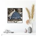 Picture of Blue Barn  _GroupedProduct_Square_Photography _GroupedProduct_Square_Canvas_Framed_