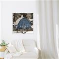 Picture of Blue Barn  _GroupedProduct_Square_Photography _GroupedProduct_Square_Canvas_Framed_