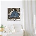 Picture of Blue Barn  _GroupedProduct_Square_Photography _GroupedProduct_Square_Canvas_Framed_