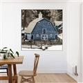 Picture of Blue Barn  _GroupedProduct_Square_Photography _GroupedProduct_Square_Canvas_Framed_