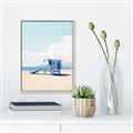 Picture of Blue Beach Day  _GroupedProduct_Rectangle_Portrait_Photography _GroupedProduct_Rectangle_Portrait_Canvas_Framed_