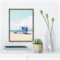 Picture of Blue Beach Day  _GroupedProduct_Rectangle_Portrait_Photography _GroupedProduct_Rectangle_Portrait_Canvas_Framed_