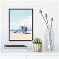 Picture of Blue Beach Day  _GroupedProduct_Rectangle_Portrait_Photography _GroupedProduct_Rectangle_Portrait_Canvas_Framed_