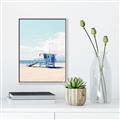 Picture of Blue Beach Day  _GroupedProduct_Rectangle_Portrait_Photography _GroupedProduct_Rectangle_Portrait_Canvas_Framed_