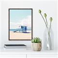 Picture of Blue Beach Day  _GroupedProduct_Rectangle_Portrait_Photography _GroupedProduct_Rectangle_Portrait_Canvas_Framed_