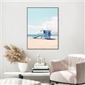 Picture of Blue Beach Day  _GroupedProduct_Rectangle_Portrait_Photography _GroupedProduct_Rectangle_Portrait_Canvas_Framed_