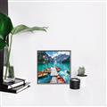 Picture of Boats on Lake _GroupedProduct_Square_Photography _GroupedProduct_Square_Canvas_Framed_