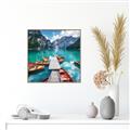 Picture of Boats on Lake _GroupedProduct_Square_Photography _GroupedProduct_Square_Canvas_Framed_