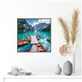 Picture of Boats on Lake _GroupedProduct_Square_Photography _GroupedProduct_Square_Canvas_Framed_