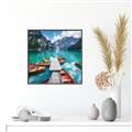 Picture of Boats on Lake _GroupedProduct_Square_Photography _GroupedProduct_Square_Canvas_Framed_