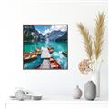 Picture of Boats on Lake _GroupedProduct_Square_Photography _GroupedProduct_Square_Canvas_Framed_