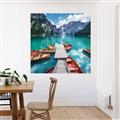 Picture of Boats on Lake _GroupedProduct_Square_Photography _GroupedProduct_Square_Unframed_Print_Only_