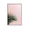 Picture of Leaves on Pink _GroupedProduct_Rectangle_Portrait_Photography _GroupedProduct_Rectangle_Portrait_Canvas_Framed_