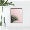 Picture of Leaves on Pink _GroupedProduct_Rectangle_Portrait_Photography _GroupedProduct_Rectangle_Portrait_Canvas_Framed_