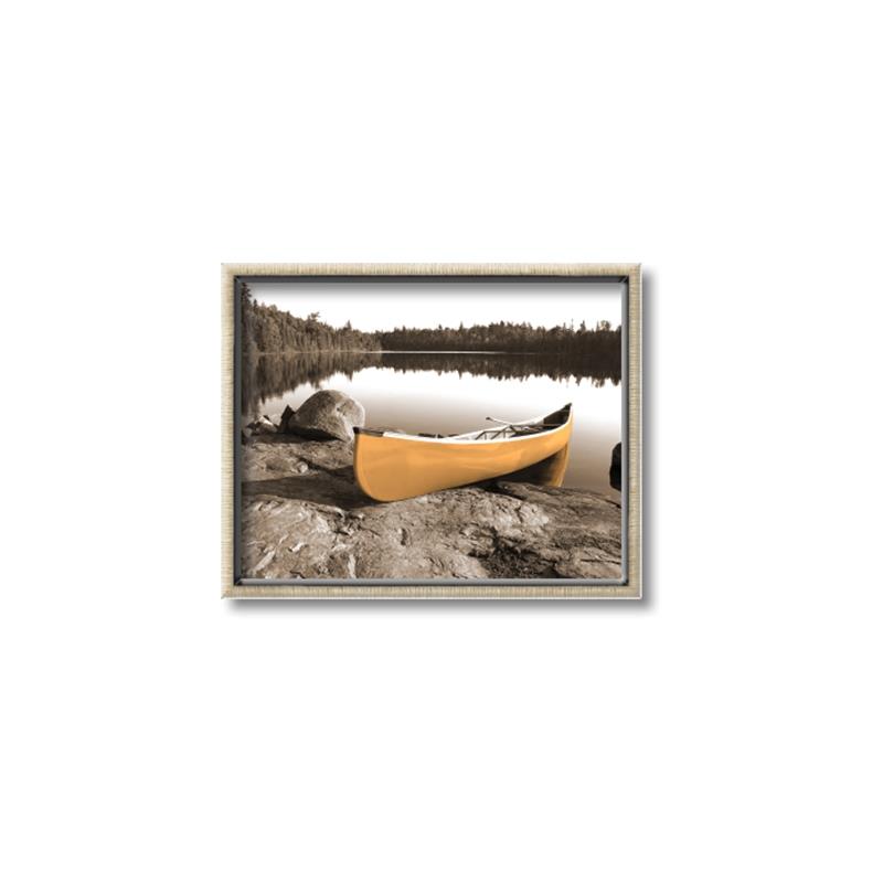 Picture of Yellow Canoe  _GroupedProduct_Rectangle_Landscape_Photography _GroupedProduct_Rectangle_Landscape_Canvas_Framed_