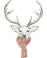 Picture of Cozy Deer _GroupedProduct_Rectangle_Portrait_Unframed_Print_Only_