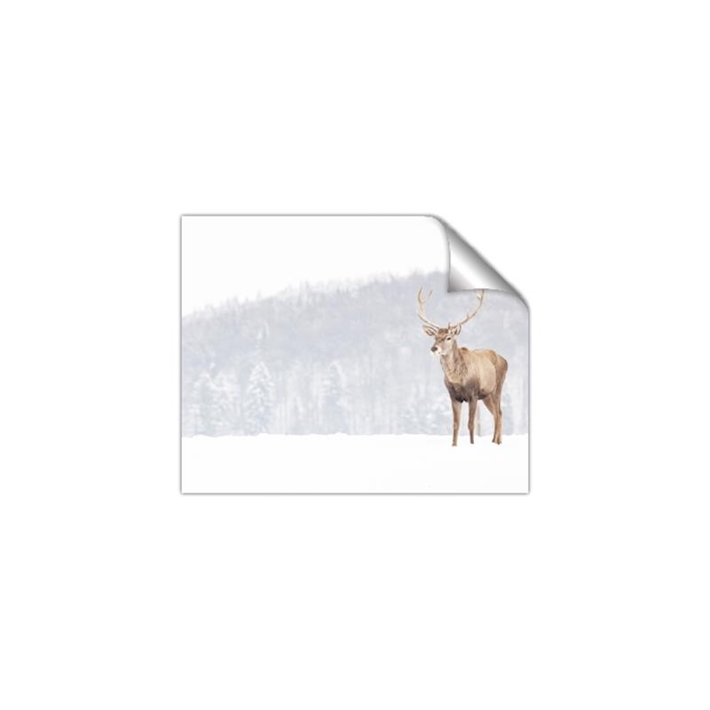 Picture of Winter Stag _GroupedProduct_Rectangle_Landscape_Unframed_Print_Only_