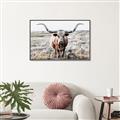 Picture of Longhorn Bull II _GroupedProduct_Rectangle_Landscape_Photography _GroupedProduct_Rectangle_Landscape_Canvas_Framed_