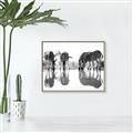 Picture of Sipping Zebras  _GroupedProduct_Rectangle_Landscape_Photography _GroupedProduct_Rectangle_Landscape_Canvas_Framed_