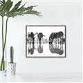 Picture of Sipping Zebras  _GroupedProduct_Rectangle_Landscape_Photography _GroupedProduct_Rectangle_Landscape_Canvas_Framed_