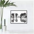 Picture of Sipping Zebras  _GroupedProduct_Rectangle_Landscape_Photography _GroupedProduct_Rectangle_Landscape_Canvas_Framed_
