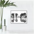 Picture of Sipping Zebras  _GroupedProduct_Rectangle_Landscape_Photography _GroupedProduct_Rectangle_Landscape_Canvas_Framed_
