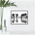 Picture of Sipping Zebras  _GroupedProduct_Rectangle_Landscape_Photography _GroupedProduct_Rectangle_Landscape_Canvas_Framed_