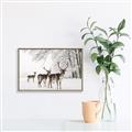 Picture of Winter Deers _GroupedProduct_Rectangle_Landscape_Photography _GroupedProduct_Rectangle_Landscape_Canvas_Framed_