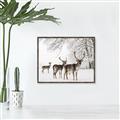 Picture of Winter Deers _GroupedProduct_Rectangle_Landscape_Photography _GroupedProduct_Rectangle_Landscape_Canvas_Framed_
