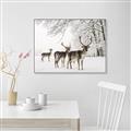 Picture of Winter Deers _GroupedProduct_Rectangle_Landscape_Photography _GroupedProduct_Rectangle_Landscape_Canvas_Framed_