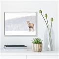 Picture of Winter Stag _GroupedProduct_Rectangle_Landscape_Canvas_Framed_
