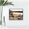 Picture of Yellow Canoe  _GroupedProduct_Rectangle_Landscape_Photography _GroupedProduct_Rectangle_Landscape_Canvas_Framed_