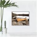 Picture of Yellow Canoe  _GroupedProduct_Rectangle_Landscape_Photography _GroupedProduct_Rectangle_Landscape_Canvas_Framed_