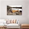 Picture of Yellow Canoe  _GroupedProduct_Rectangle_Landscape_Photography _GroupedProduct_Rectangle_Landscape_Canvas_Framed_