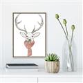 Picture of Cozy Deer _GroupedProduct_Rectangle_Portrait_Canvas_Framed_
