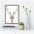 Picture of Cozy Deer _GroupedProduct_Rectangle_Portrait_Canvas_Framed_