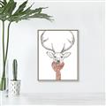 Picture of Cozy Deer _GroupedProduct_Rectangle_Portrait_Canvas_Framed_