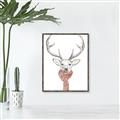 Picture of Cozy Deer _GroupedProduct_Rectangle_Portrait_Canvas_Framed_