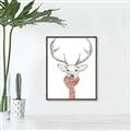Picture of Cozy Deer _GroupedProduct_Rectangle_Portrait_Canvas_Framed_