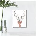 Picture of Cozy Deer _GroupedProduct_Rectangle_Portrait_Canvas_Framed_