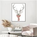 Picture of Cozy Deer _GroupedProduct_Rectangle_Portrait_Canvas_Framed_