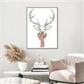 Picture of Cozy Deer _GroupedProduct_Rectangle_Portrait_Canvas_Framed_