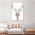 Picture of Cozy Deer _GroupedProduct_Rectangle_Portrait_Canvas_Framed_