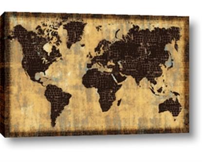 Picture of Brick Wall World Map