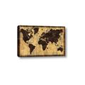 Picture of Brick Wall World Map _GroupedProduct_Rectangle_Landscape_Canvas_