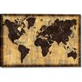 Picture of Brick Wall World Map _GroupedProduct_Rectangle_Landscape_Canvas_