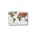 Picture of Newspaper World map  _GroupedProduct_Rectangle_Landscape_Canvas_