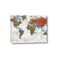 Picture of Newspaper World map  _GroupedProduct_Rectangle_Landscape_Canvas_